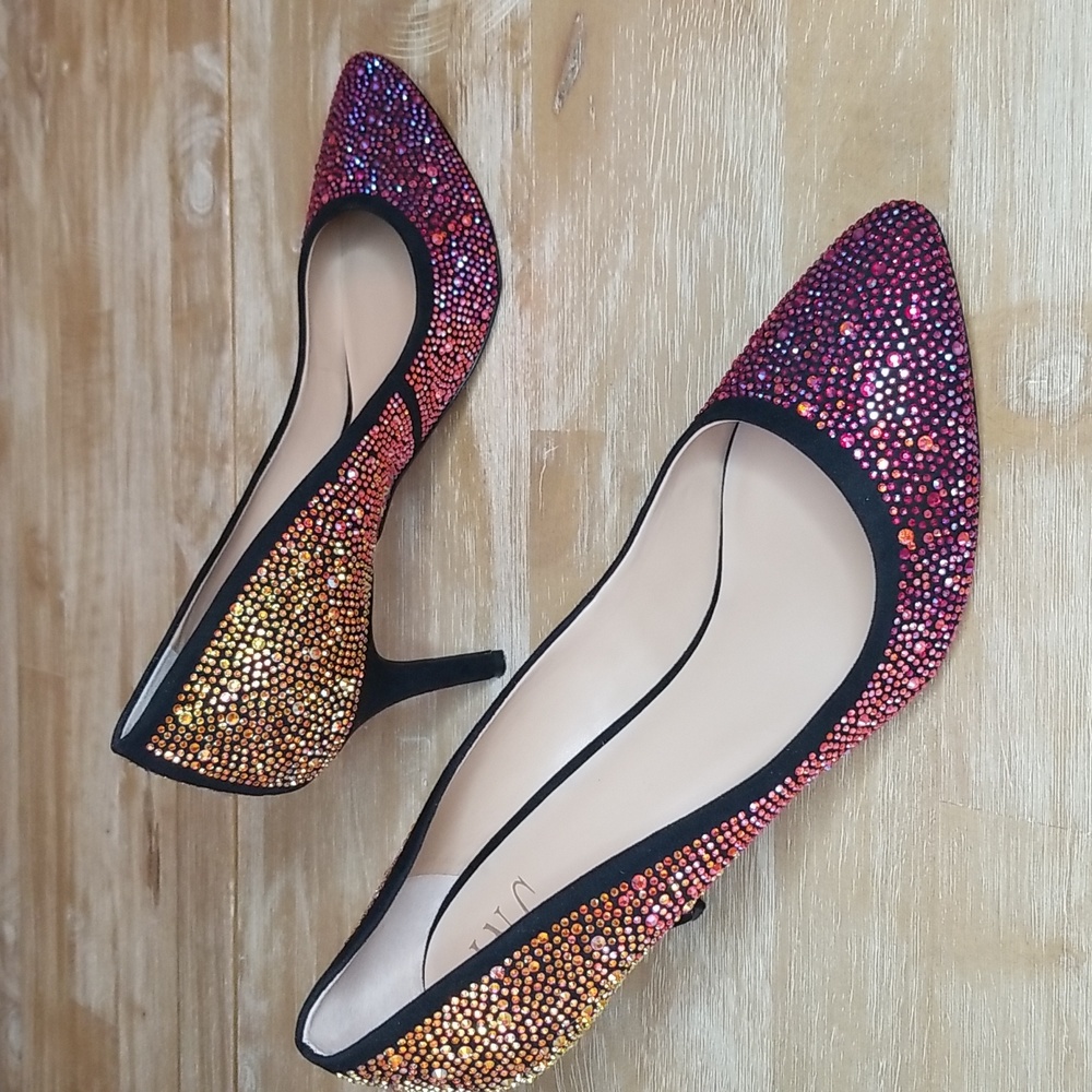INC International Concepts Multicolor Rhinestone Heels